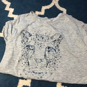 Holographic gap kids cat shirt
